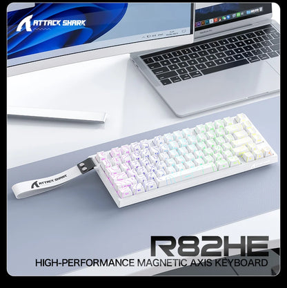 Attack Shark R82HE Wired RGB Magnetic Switch Keyboard, 256K Scan Sampling Rate, Accuracy 8K Return Rate