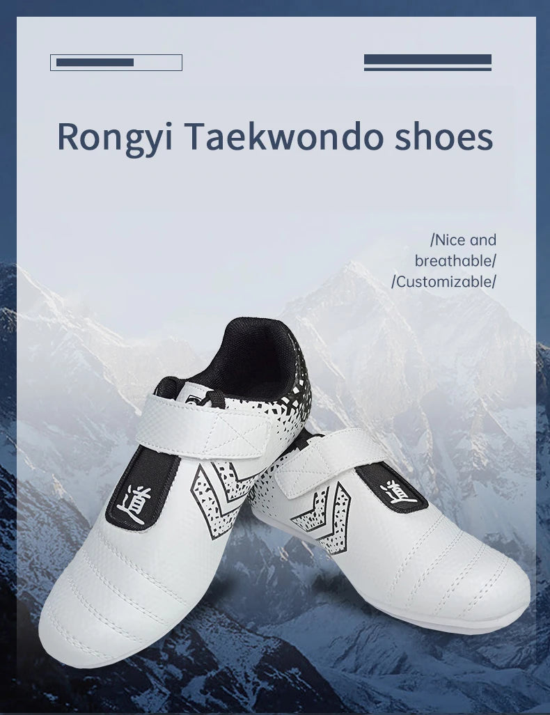 Zapatillas de taekwondo transpirables y resistentes al desgaste, para kickboxing y kung fu. Zapatillas profesionales de taekwondo y artes marciales, para niños y adultos.