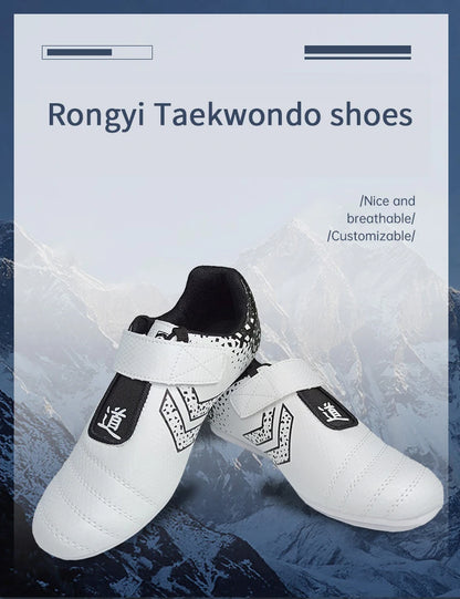 Zapatillas de taekwondo transpirables y resistentes al desgaste, para kickboxing y kung fu. Zapatillas profesionales de taekwondo y artes marciales, para niños y adultos.
