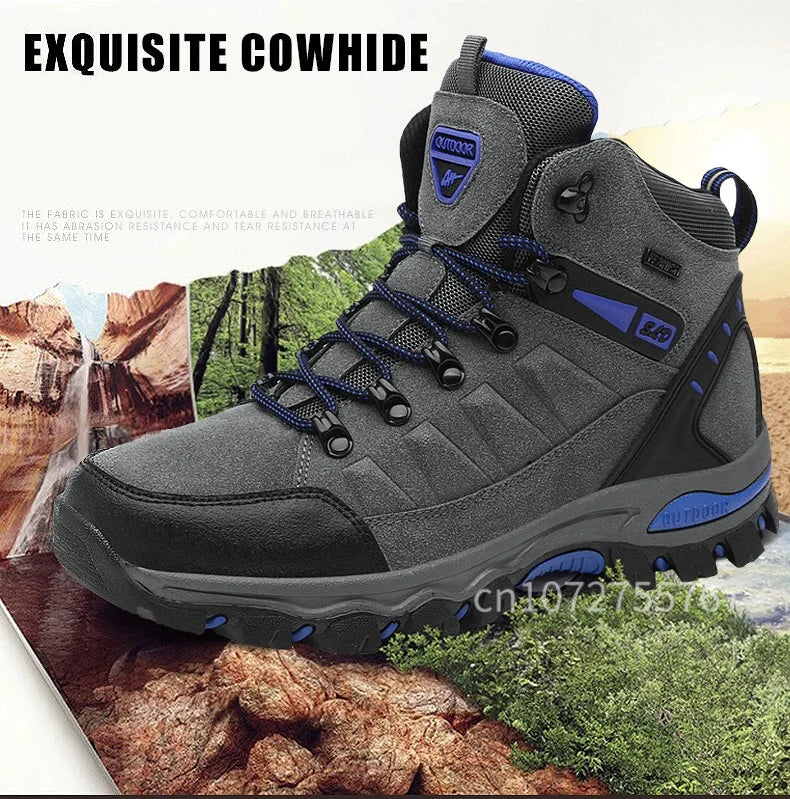 Couples Outdoor Hiking Shoes Comfortable Wear-Resistant Camping Climbing Mountain Shoes Breathable Sports Shoes Camping Boots