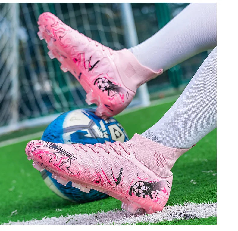 1 paire de chaussures de football pour adultes avec crampons TF, pour les étudiants, durables, antidérapantes, pour l'entraînement sur gazon et les matchs de football