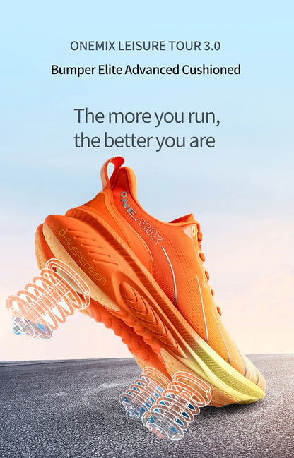 ONEMIX Novos Ténis de Corrida com Amortecimento para Homem, Adequados para Corredores Pesados, com Atacadores, Desportivos, para Mulher, Antiderrapantes, para Atividades ao Ar Livre, Ténis Desportivos Masculinos