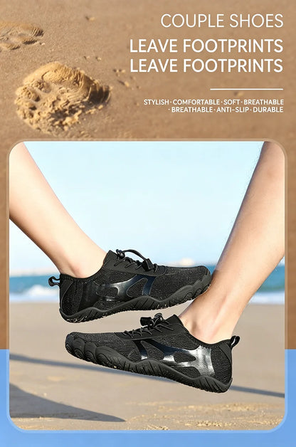 Unisex Wide Toe Barefoot Water Shoes Quick Dry Breathable Soft Sole Beach Aqua Shoes Lightweight Swimming Water Sports Sneakers