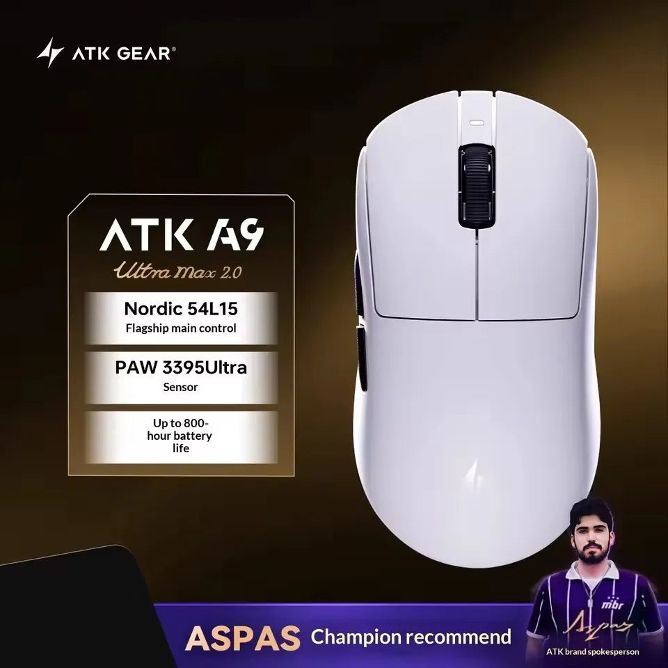ATK Dragonfly A9 SE Plus Pro Max Ultra Wireless Gaming Mouse NearLink Ultra-lightweight Tri-mode Dual 8K Ergonomic E-sports Mice
