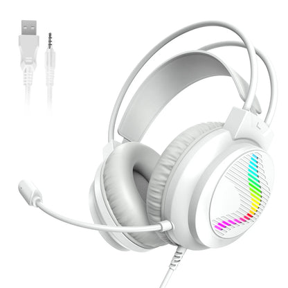Casque de jeu Acinaci J11 pour PS4 PC Xbox One PS5 Switch via prise audio 3,5 mm, avec micro, lumière LED