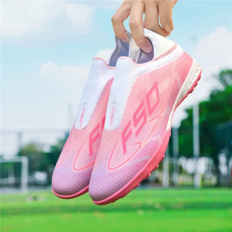 Nouvelles chaussures de football pour hommes, chaussures de sport, chaussures de soccer, haute qualité, ultralégères, haute tige, respirantes, futsal, antidérapantes, pour match en extérieur