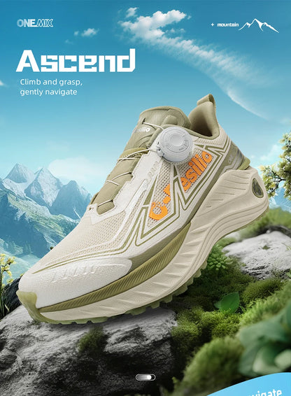 ONEMIX Sapatos Desportivos Casuais de Outono-Inverno para Viagens, Sapatos de Caminhada ao Ar Livre para Homem, Sapatos Leves e Antiderrapantes, Sapatos de Trekking para Homem