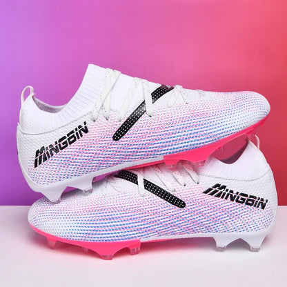 Men's Turf Soccer Shoes Cleats Professional Football Boots Breathable Mesh Youth Soccer Anti-Skid Male Sneakers Society Chuteira
