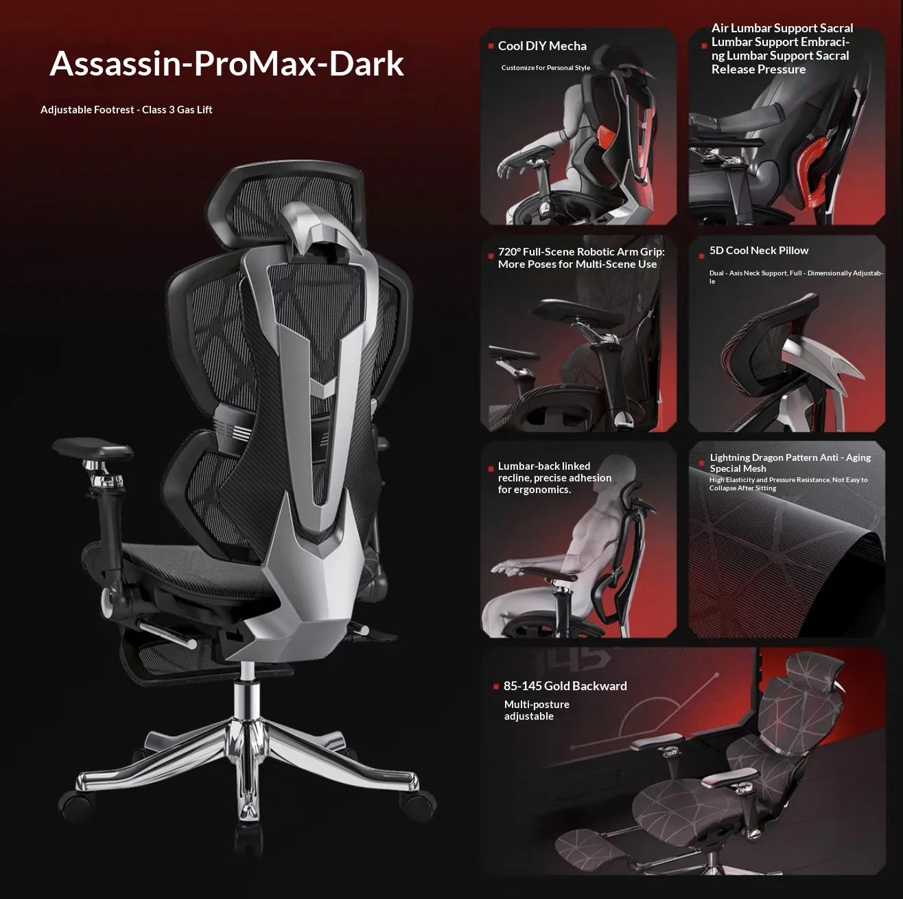 Ergonomic Gaming Chair with Wheels, Portable Office Chair, Adjustable Desk Chair with Armrests, Swivel Computer Chair for Work & Gaming