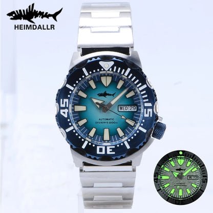 Heimdallr Sharkey Monster V2 Men's Diver Watch 316L Stainless Steel Japan NH36A Movement 200M Waterproof Men Mechanical Watches