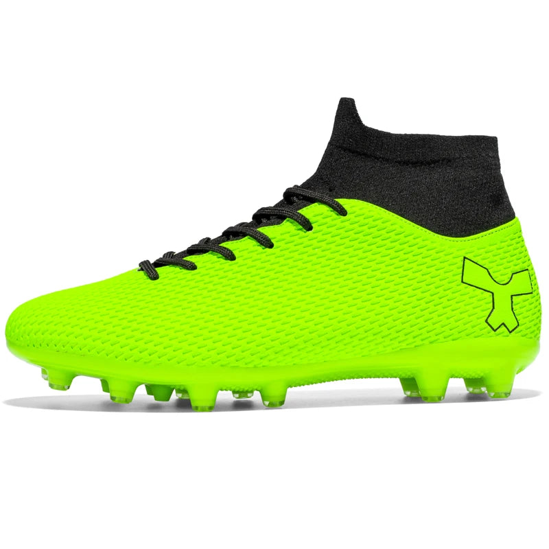 New Unisex Long Spike Football Boots Men Broken Nail Soccer Shoes AG/TF Training Soccer Cleats Sneakers Non-Slip Ankle Shoes