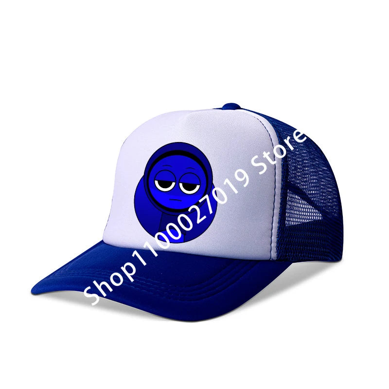 Sprunkis Boys Girls Child Cartoon Baseball Caps Kids Hip Hop Breathable Mesh Hat Cute Anime Sunbonnet Shade Caps Birthday Gifts