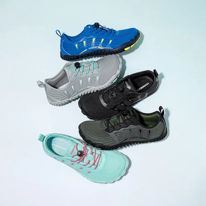 HOBIBEAR Wide Toe Barefoot Sneaker Unisex Non Slip Outdoor Athletic Shoes Elastic Band Beach Sneakers