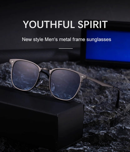 Steampunk Square Sunglasses Men 2026 Luxury Brand Metal Frame Retro Punk Sun Glasses Male Driving Shades Vintage Eyewear UV400