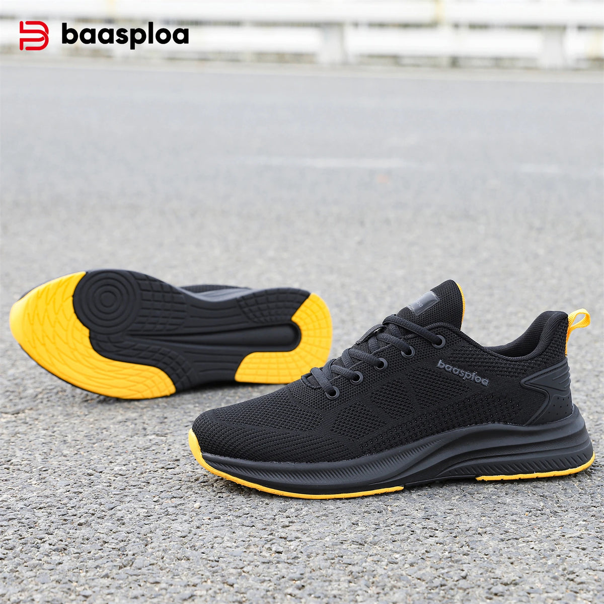 Ténis de corrida para homem da marca Baasploa: ténis casuais de malha, de designer, leves, com atacadores, novos, para desporto ao ar livre e ténis de ténis