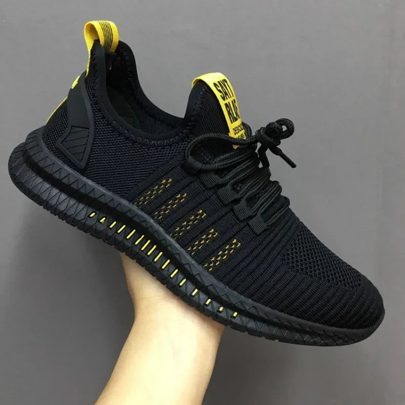 Fashion Men Sneakers Mesh Casual Shoes Lace-up Men Shoes Lightweight Vulcanized Shoes Walking Sneakers Zapatillas Hombre