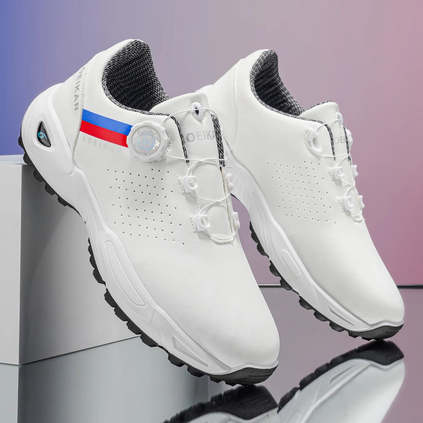 Men’s Golf Shoes: High-Quality, Non-Slip Sports Sneakers with Swivel Button for Maximum Comfort!