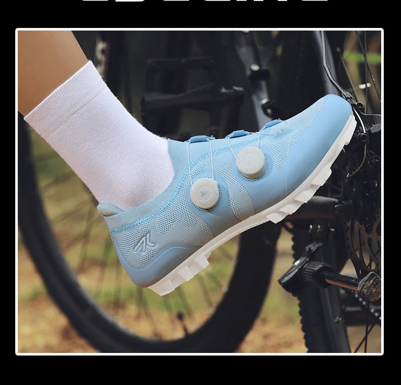 Men Mtb Cycling Shoes New Women Pink Self-Locking Cleats Speed Road Bicycle Shoes Flat Trail Racing SPD Mountain Bike Sneakers