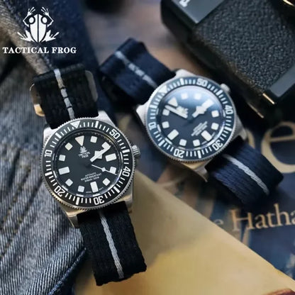 Relógio Mecânico Tactical Frog FXD V4, Movimento Automático NH35, Titânio, para Homem, 200m à Prova de Água, Safira, Luminoso, 42mm