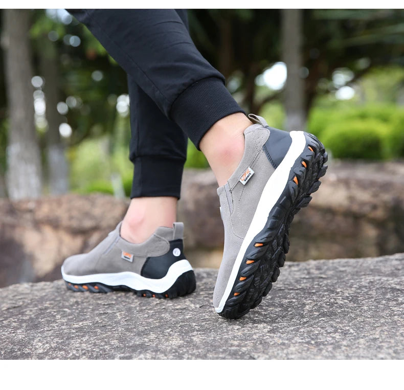 Sapatos desportivos casuais para homem, para caminhadas ao ar livre, acampamento, corrida leve e jogging, mocassins antiderrapantes, sapatos de caminhada, tamanhos grandes 38-50
