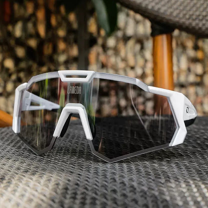 LAMEDA gepolariseerde fietsbril voor op de weg, UV400, mountainbike-zonnebril, fietsbril, sportbril, outdoor-zonnebril, heren, dames