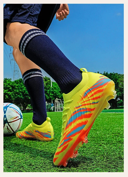 Herren-Fußballschuhe Sport Ultraleicht Rutschfest Outdoor Erwachsene Stollen Spiel Unisex-Fußballschuhe Bequem Rasen Hochwertig