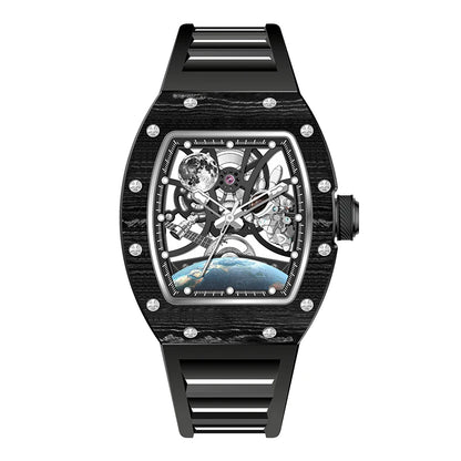Automatic Mechanical Skeleton Watch Sports Premium Custom Logo Hollow Out Wristwatch for Active Lifestyle