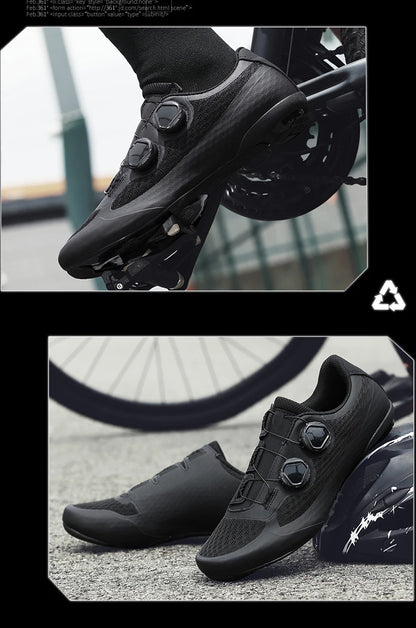 Speed Cycling Sneaker Herre-cykelsko til landevejscykling med klamper SPD-sko Cykelsko til flade pedaler Herre-cykelsko til udendørs brug Hvid