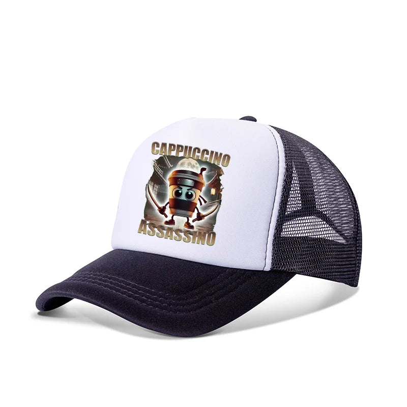 Italian Brainrot Baseball Caps Funny Anime Printed Tung Tungtung Sahur Sunny Hats Summer Adjustable Famliy Headdress Cap Gifts