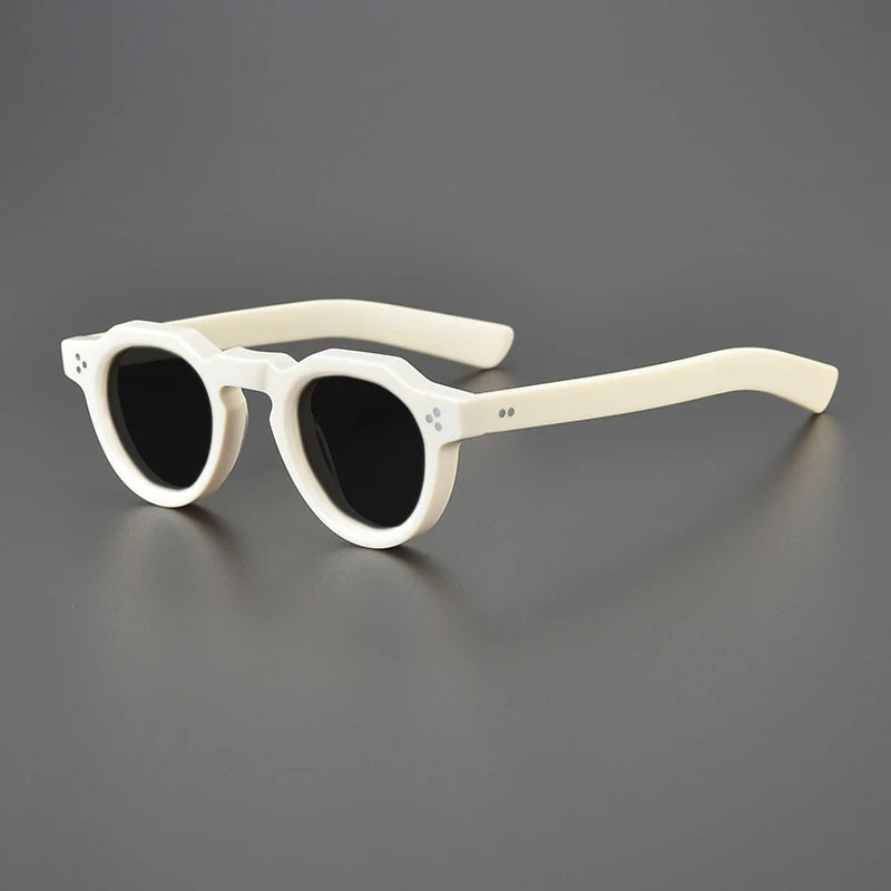 Vintage Polarized Acetate Sunglasses Men Quality Retro Designer Small Sunglasses Women UV400 Handmade Luxury Brand Eyewear
