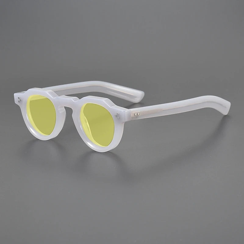 Vintage Polarized Acetate Sunglasses Men Quality Retro Designer Small Sunglasses Women UV400 Handmade Luxury Brand Eyewear