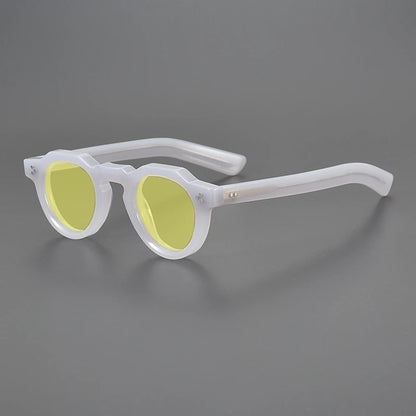 Vintage Polarized Acetate Sunglasses Men Quality Retro Designer Small Sunglasses Women UV400 Handmade Luxury Brand Eyewear