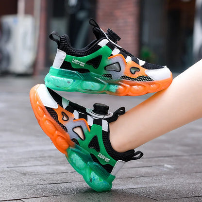 Children Sports Shoes Ultra Light Mesh Breathable School Training Running Shoes Soft Sole Anti Slip Casual Walking Shoes Kids