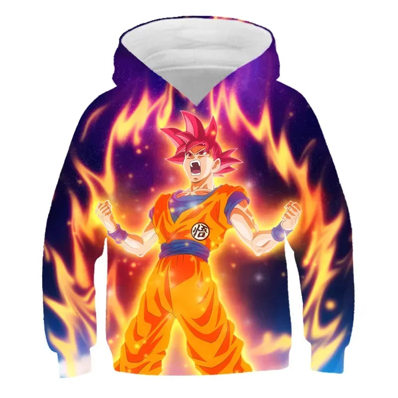 2025 Autumn Cool Dragon Ball Z Kids Boys Sweatshirts Children Casual Boy Hoodies Pullover Anime Dragon Ball Hoodie Hooded Coats