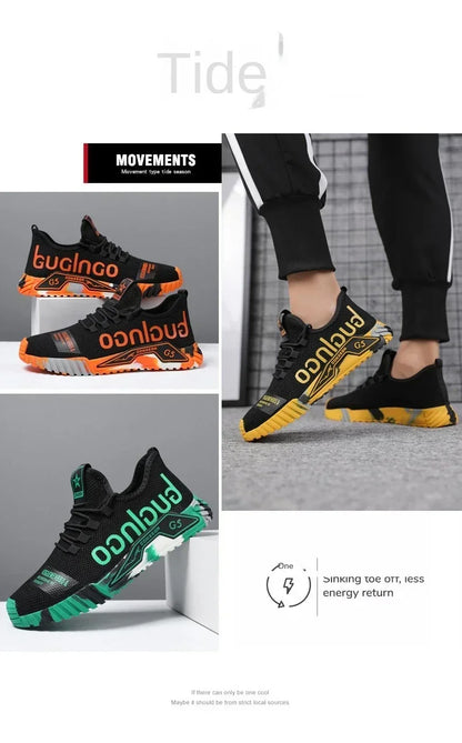 Runing Sport Fashion High Top Sneakers Zapatillas De Deporte 2024 Men Casual Mesh Shoes Light Soft Breathable Vulcanize Shoes
