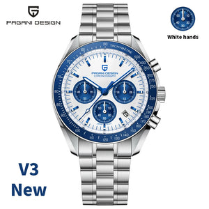 PAGANI DESIGN 2026 New Mens Watches Panda Moon Watch Luxury Quartz Watch For Men Automatic Date Sport Chronograph Wristwatch Men