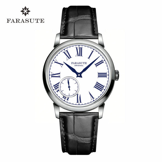 FARASUTE New 39mm Manual Customized Mechanical Movement Watch Men Casual Power Reserve 80 hours Sapphire Wristwatch reloj hombre