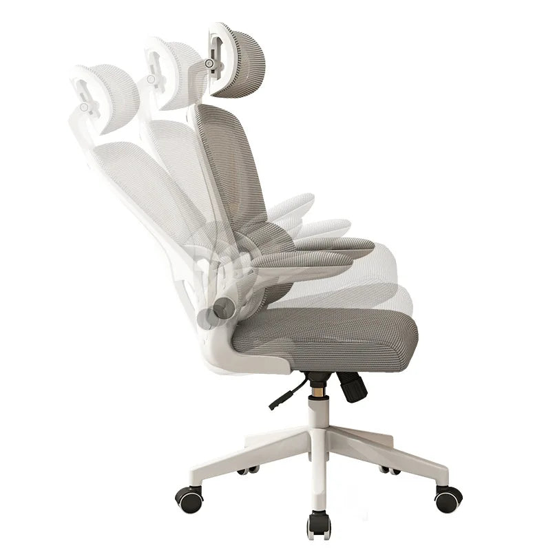 Chaise ergonomique pour ordinateur, protection lombaire, dossier respirant, chaise relevable, pour la maison et le bureau, idéale pour les postures assises prolongées.