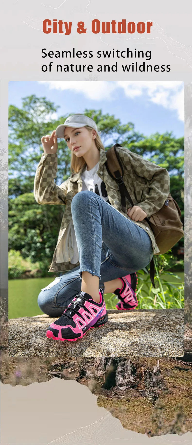 Chaussures de randonnée unisexes à lacets, antidérapantes et légères ; chaussures de sport tactiques d'entraînement pour hommes ; chaussures de cyclisme décontractées sans crampons pour femmes