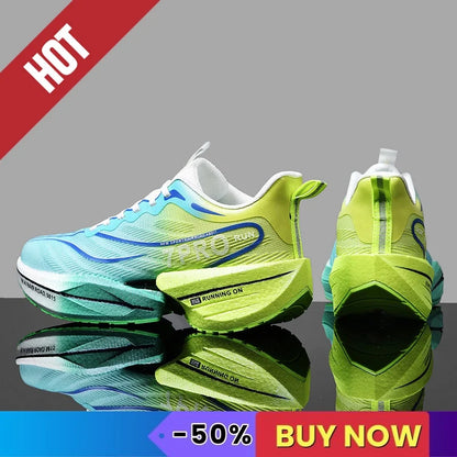 NEW Sports Running Shoes Men Marathon Breathable Comfortable Women Athletic Training Outdoor Sneakers Air Cushion Carbon Plate
