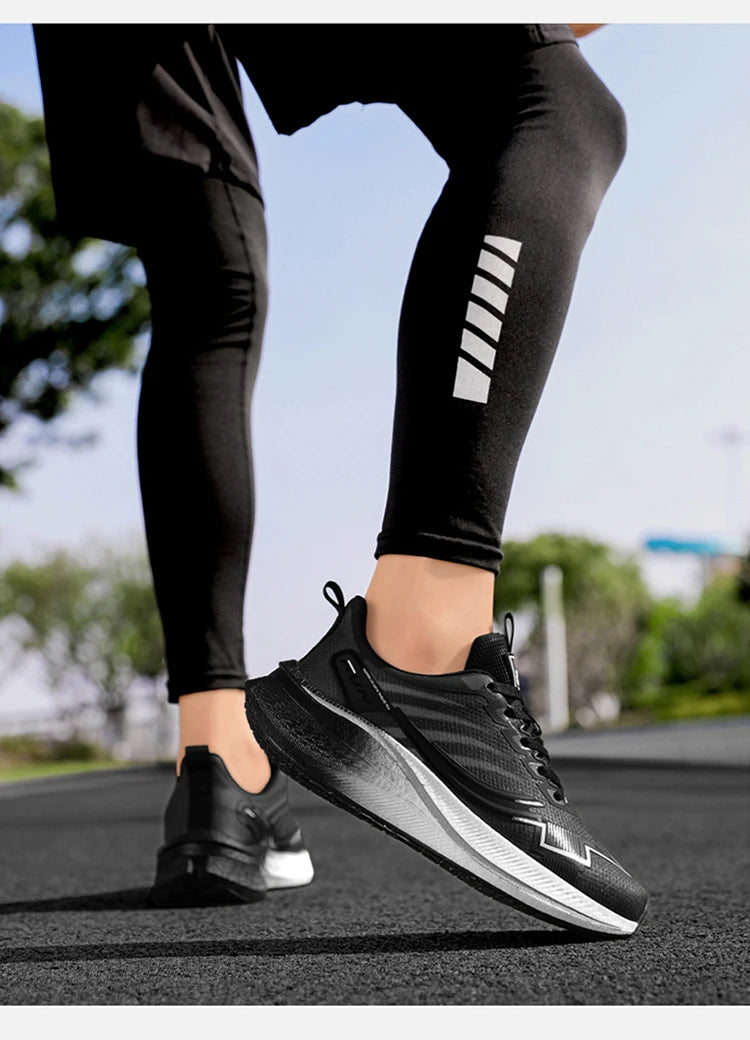 Men's Cushioning Running Shoes with Carbon Plate Marathon Women Lightweight Casual Sneakers for Jogging Workout Fitness Exercise