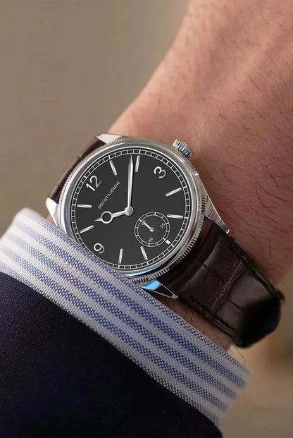 New Specht & Söhne 1908 Classic Men's Watches Mechanical Watch Genuine Leather Stainless Steel Business Wristwatch Waterproof
