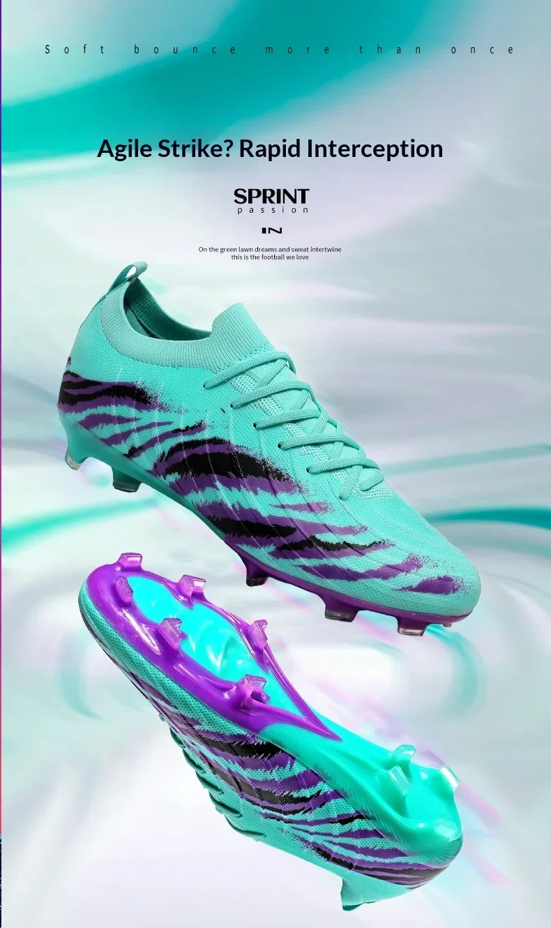 Chuteiras de futebol para homem, sapatos desportivos de futebol, para jogos, unissexo, ultraleves, confortáveis, antiderrapantes, para exterior, para relva, para adultos, de alta qualidade