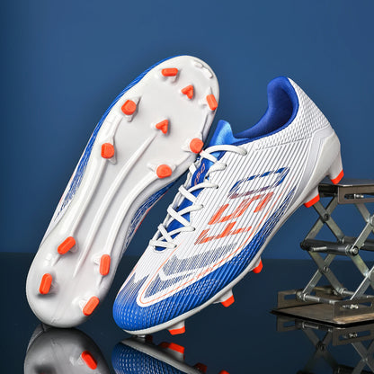Chaussures de football pour hommes et femmes, crampons AG/FG, crampons longs en TPU stables, chaussures de football pour terrain en herbe, tige en PU de qualité supérieure, chaussures d'entraînement
