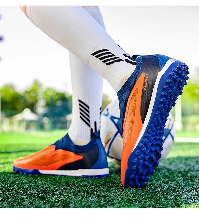 Botas de fútbol para hombre, con tacos para exterior, transpirables, antideslizantes, para adultos, con tacos largos, deportivas, de entrenamiento, para niños, para partido, cómodas