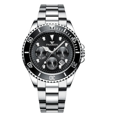 Montre à quartz de luxe pour homme BINBOND, précise, avec date automatique, lumineuse, étanche, idéale pour le sport, les affaires et les loisirs. Résistante et durable.