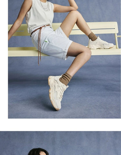 Xtep Casual Shoes Spring And Summer Lightweight Sports Shoes Thick Sole Fashionable Street Style Sneakers 875319320004