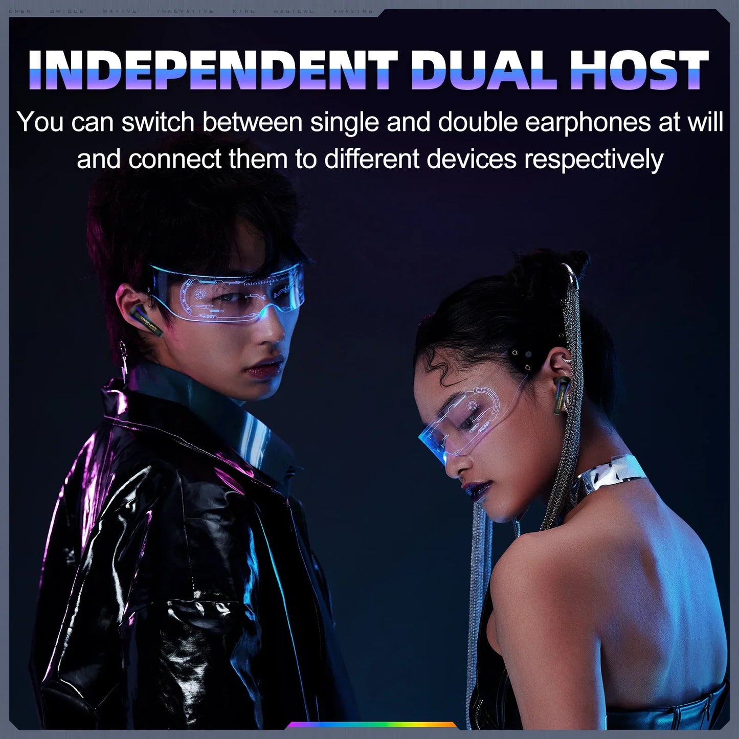 ONIKUMA T27 Wireless Earbuds Dual-mode Headset Independent Connection with Touch Control 2.4GHz Low Latency Stereo Bluetooth