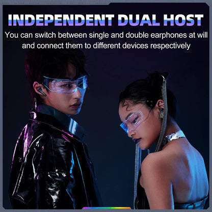 ONIKUMA T27 Wireless Earbuds Dual-mode Headset Independent Connection with Touch Control 2.4GHz Low Latency Stereo Bluetooth