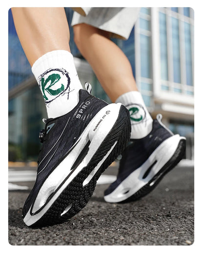 Running Shoes Carbon Board Speciality Marathon Men Sports Breathable Lightweight Women's Comfortable Athletic Nonskid Sneakers
